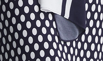 Reiss Amelia Twist Front Halter Dress In Navy/ White