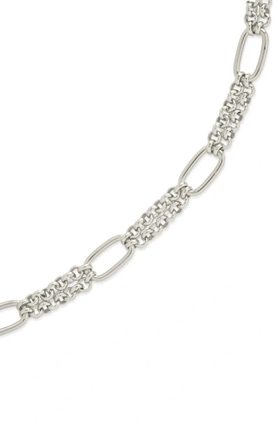 Shop Sterling Forever Zenni Station Chain Bracelet In Silver