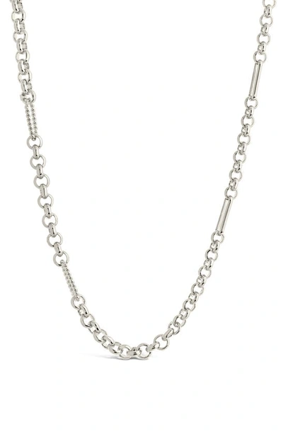 Sterling Forever Leisel Chain Necklace In Silver