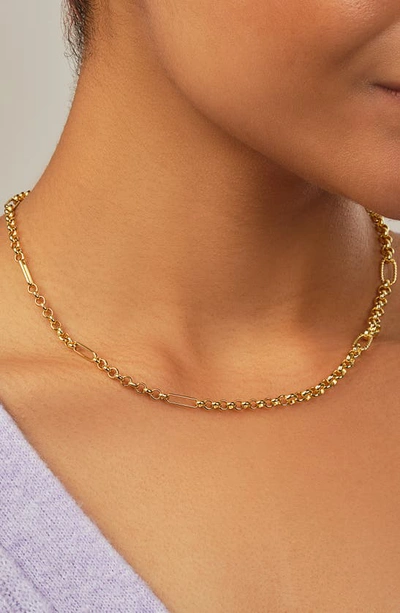 Sterling Forever Leisel Chain Necklace In Gold