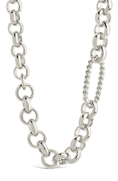 Sterling Forever Leisel Chain Necklace In Silver