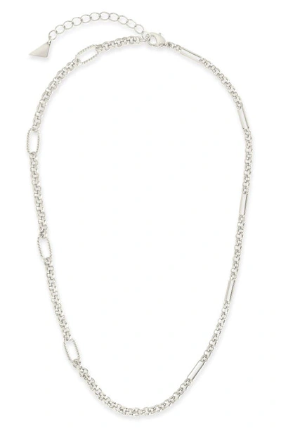 Sterling Forever Leisel Chain Necklace In Silver