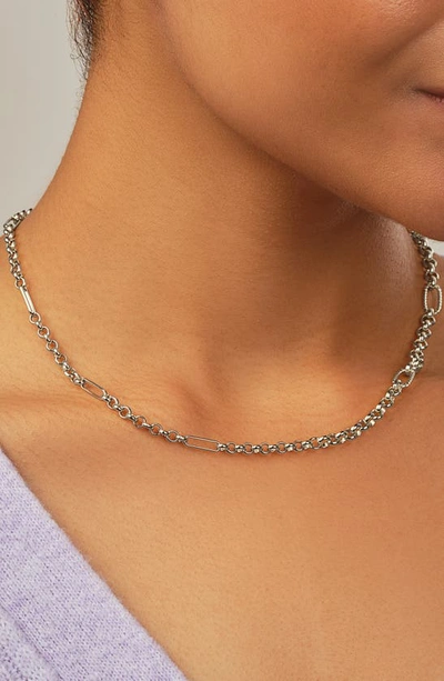 Sterling Forever Leisel Chain Necklace In Silver