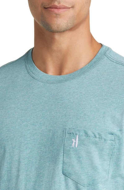 Shop Johnnie-o Dale Heathered Pocket T-shirt In Seaglass
