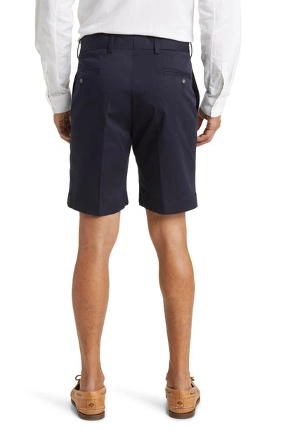 Shop Berle Charleston Khaki Cotton Stretch Twill Shorts In Navy