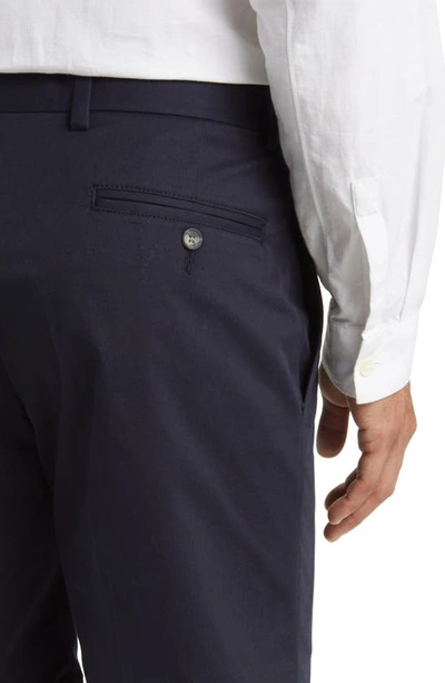 Berle Charleston Khaki Cotton Stretch Twill Shorts In Navy