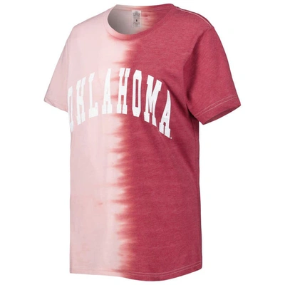 Shop Gameday Couture Crimson Oklahoma Sooners Find Your Groove Split-dye T-shirt
