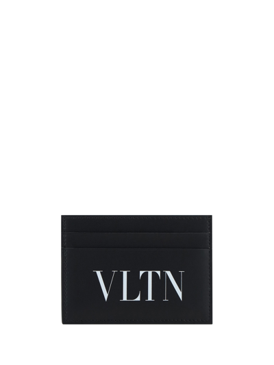 Shop Valentino Garavani Vltn Card Holder In Nero/bianco