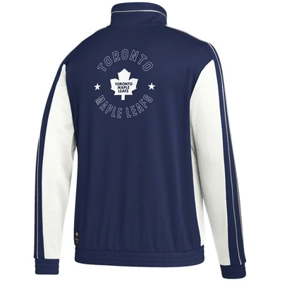 Shop Adidas Originals Adidas Blue Toronto Maple Leafs Team Classics Half-zip Jacket