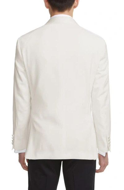 Jack Victor Ethan Trim Fit Solid Wool Dinner Jacket In Cream