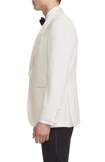 Jack Victor Ethan Trim Fit Solid Wool Dinner Jacket In Cream