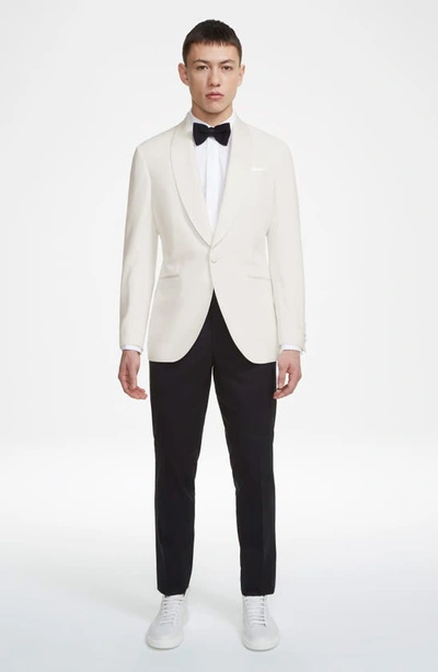 Jack Victor Ethan Trim Fit Solid Wool Dinner Jacket In Cream