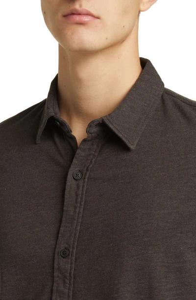 Shop Goodlife Sea Wash Button-up Shirt In Black