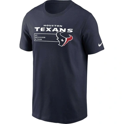 Shop Nike Navy Houston Texans Division Essential T-shirt