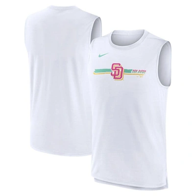 Shop Nike White San Diego Padres City Connect Muscle Tank Top