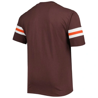Shop Profile Brown Cleveland Browns Big & Tall Arm Stripe T-shirt