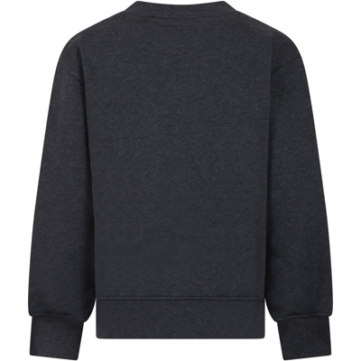 Shop Msgm Grey Sweatshirt For Kids With Logo