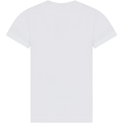 Shop Moschino White T-shirt For Kids With Teddy Bears Print