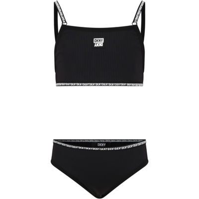 Shop Dkny Black Bikini For Girl With Logo