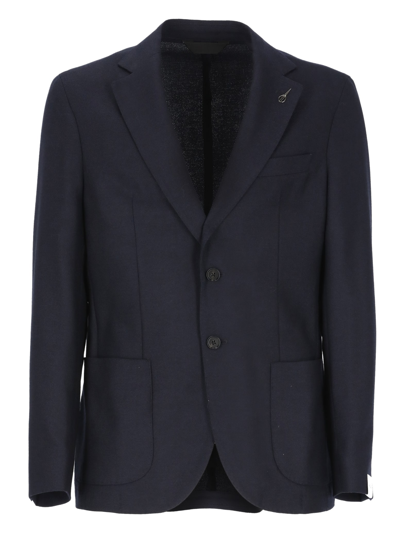 Shop Paoloni Wool And Silk Jacket In Blue