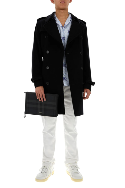 Burberry Ekd Tb-monogram Pyjama Shirt In Blue