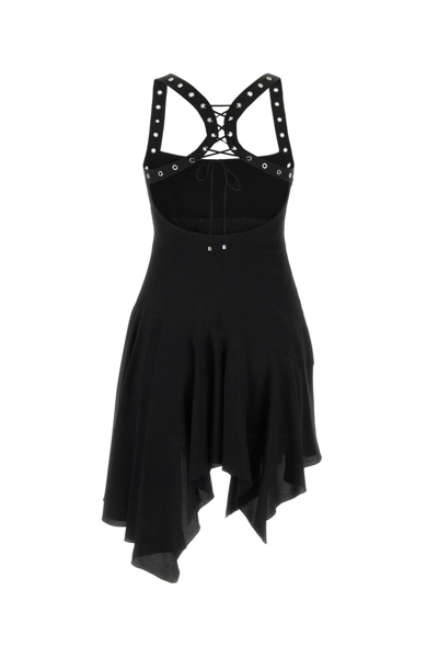 Shop Blumarine Stud Embellished Asymmetric Dress In Black