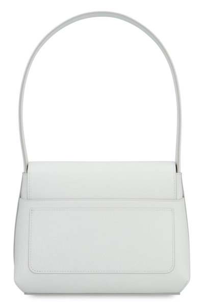 Shop Dolce & Gabbana Dg Logo Leather Shoulder Bag In White