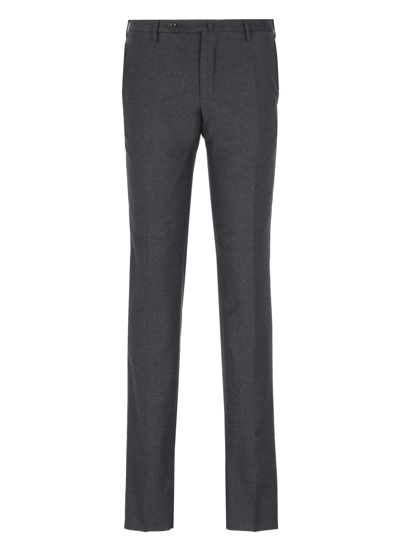 Shop Incotex Wool Pants In Grey