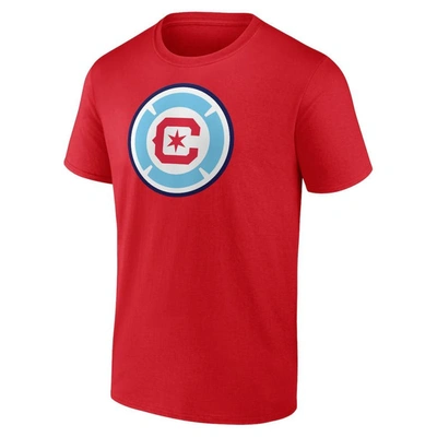 Fanatics Branded Xherdan Shaqiri Red Chicago Fire Authentic Stack Name & Number T-shirt In Red