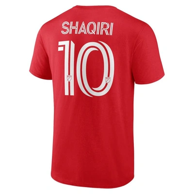 Fanatics Branded Xherdan Shaqiri Red Chicago Fire Authentic Stack Name & Number T-shirt In Red