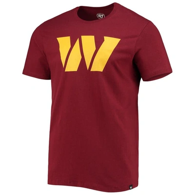 Shop 47 ' Burgundy Washington Commanders Logo Imprint Super Rival T-shirt