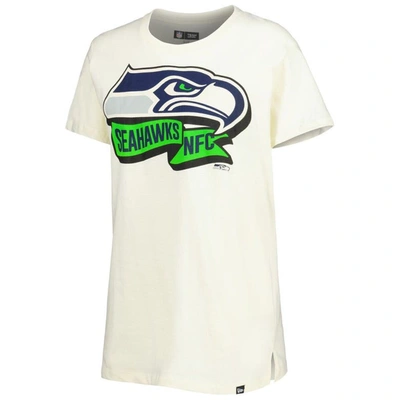 Shop New Era Cream Seattle Seahawks Chrome Sideline T-shirt