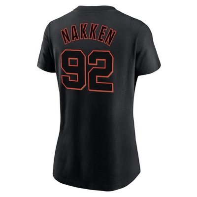Shop Nike Alyssa Nakken Black San Francisco Giants Name & Number T-shirt
