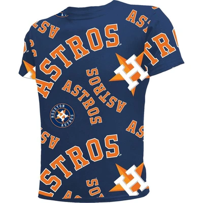 Shop Stitches Youth  Navy Houston Astros Allover Team T-shirt