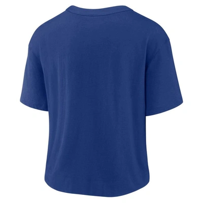 Shop Nike Royal/white Los Angeles Dodgers Line Up High Hip Fashion T-shirt