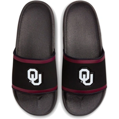 Shop Nike Oklahoma Sooners Off-court Wordmark Slide Sandals In Black