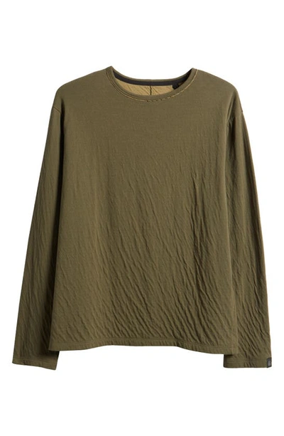 Shop Rag & Bone Kerwin Double Layer Long Sleeve Cotton T-shirt In Olivemult