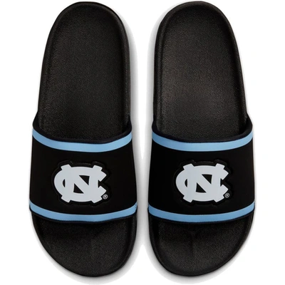 Shop Nike North Carolina Tar Heels Off-court Wordmark Slide Sandals In Black