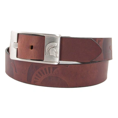 Shop Eagles Wings Michigan State Spartans Brandish Leather Belt In Brown