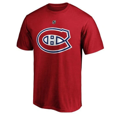 Shop Fanatics Branded Carey Price Red Montreal Canadiens Team Authentic Stack Name & Number T-shirt