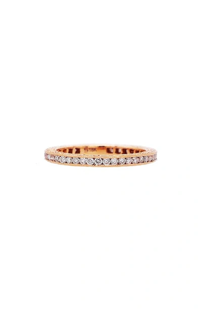 Shop Sethi Couture Channel Set Diamond Ring In Rose Gold