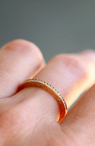 Sethi Couture Channel Set Diamond Ring In Rose Gold