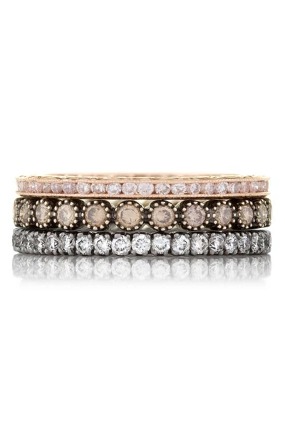 Shop Sethi Couture Channel Set Diamond Ring In Rose Gold