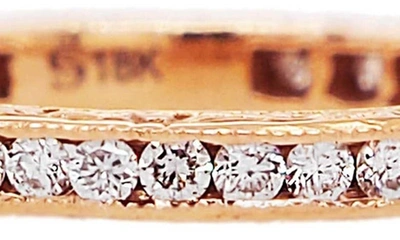 Sethi Couture Channel Set Diamond Ring In Rose Gold