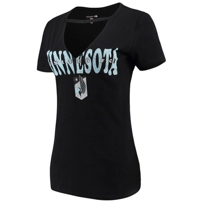 Shop 5th And Ocean By New Era 5th & Ocean By New Era Black Minnesota United Fc Athletic Baby V-neck T-shirt
