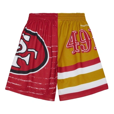 Shop Mitchell & Ness Scarlet San Francisco 49ers Jumbotron 3.0 Shorts