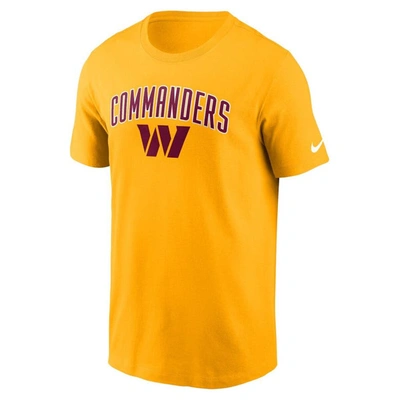 Shop Nike Gold Washington Commanders Team Athletic T-shirt