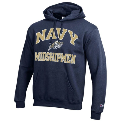 Shop Champion Navy Navy Midshipmen High Motor Pullover Hoodie