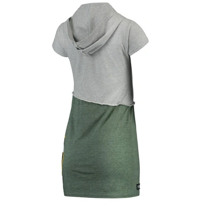 Shop Refried Apparel Gray/green Green Bay Packers Sustainable Hooded Mini Dress