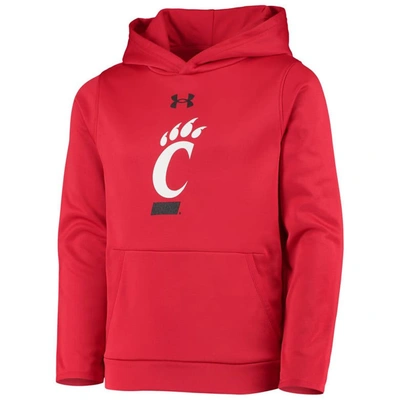 Shop Under Armour Youth  Red Cincinnati Bearcats Logo Pullover Hoodie